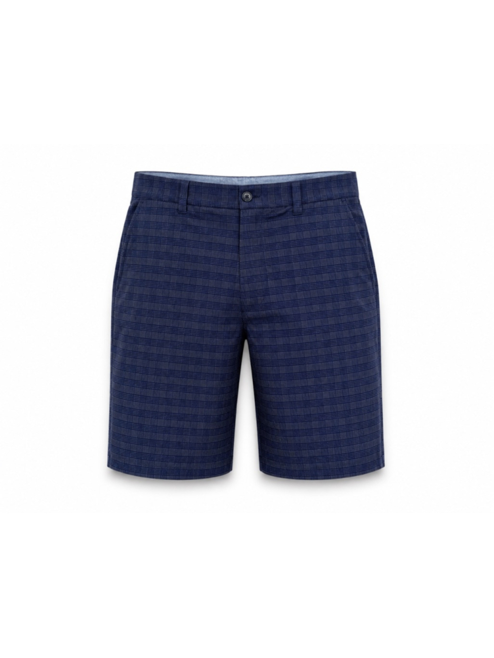 Roundtree & Yorke Casuals Shorts Mens 36 Blue Plaid Straight Fit Flat Front NWT - Picture 1 of 7